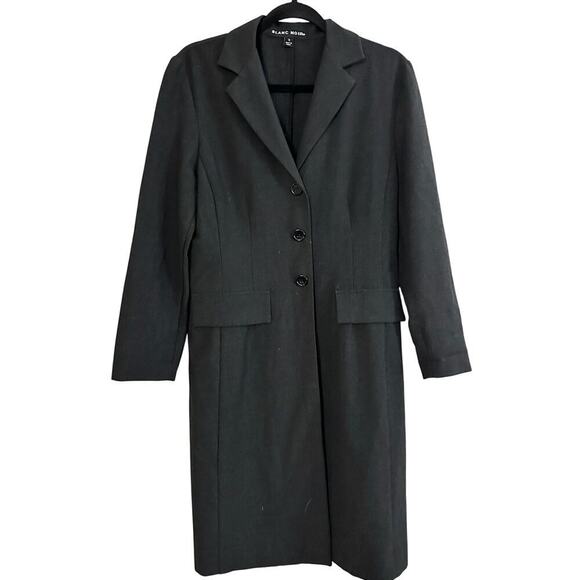 BLANC NOIR Charcoal Gray Long Jacket Witchy Dark Academia - Sz Small - Picture 1 of 3